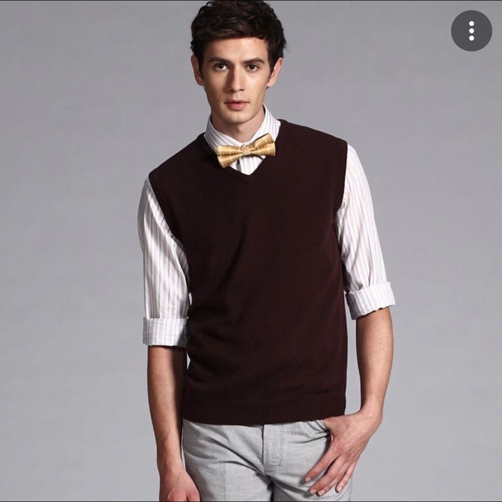 Express Design Studio V Neck Knit Sweater Vest